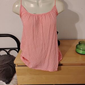 GAP Pink Geometric Print Spaghetti Strap Blouse